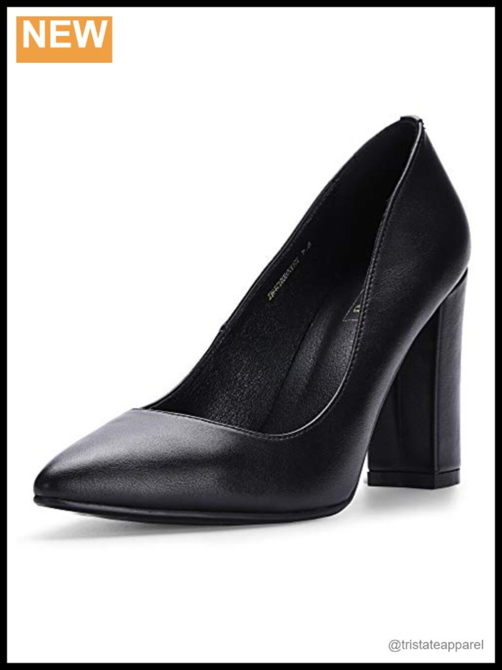 IDIFU Women's Chunky High Heels Closed Pointed Toe Pumps
